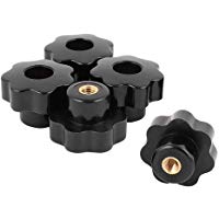 Haobase 5 piezas M6 x 32 mm rosca interior mediante agujero Star cabeza tornillo aufspannung pomo Grip