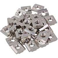 BQLZR Tuercas deslizantes en T de acero al carbono plateado plateado Tuercas deslizantes en M8 para el paquete de ranuras de extrusi&oacute;n de perfil de aluminio est&aacute;ndar europeo Serie 30 de 30