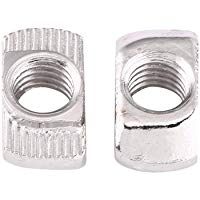 50pcs M4, M5, M6, M8 Tuercas de Cabeza de Martillo Tuercas de T-ranura Tuercas de Carredera en T Tuercas de Acero de Carbono Tuercas Recubiertas de Zinc de Est&aacute;ndar Europeo(EU40-M6 &times; 19.5 &times; 8)