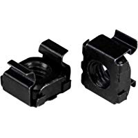 StarTech.com CABCAGENT62B - Tuercas enjauladas M6 para armarios y Racks de servidores, 100 Unidades, Color Negro