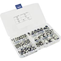 Asiv 165 Piezas de Acero Inoxidable Nylon Kit de Surtido de la Tuerca de la Tuerca, Tama&ntilde;o Incluye: M3 M4 M5 M6 M8 M10 M12 (tuercas de la cerradura)