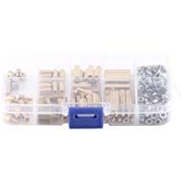 200pcs M3 Separador de Lat&oacute;n Hexagonal Tuerca de Acro Inoxidable Hexagonal Espaciadores Macho Hembra Roscados para Placa Base(B)