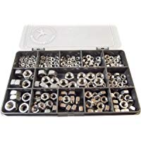 230&nbsp;piezas Plain tuercas hexagonales Kit. M3, M4, M5, M6&nbsp;y M8. A2&nbsp;&ndash;&nbsp;70&nbsp;acero inoxidable
