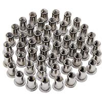 HSeaMall Tuerca remachada de acero inoxidable Cabeza plana Inserto roscado Remache Casquillo Nutsert M6 Herramienta de instalaci&oacute;n 50PCS(M6 Type)