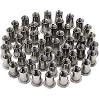 HSeaMall Tuerca remachada de acero inoxidable Cabeza plana Inserto roscado Remache Casquillo Nutsert M8 Herramienta de instalaci&oacute;n 50PCS(M8 Type)