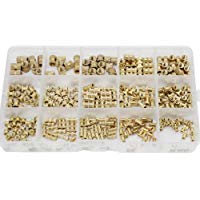 Tuerca Moleteada, 330 Piezas Tuerca Moleteada Lat&oacute;n Rosca Hembra Tuerca de Pulgar Redondo Inserto Roscado Tuercas de Embotamiento Surtido Kit