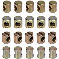 20 Piezas Tuercas de Barril M6 Tuercas Ranuradas Pasadores Transversales para Muebles Camas Cunas Sillas