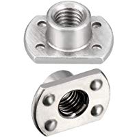sourcing map Base de losa de acero al carbono m10 en forma de T 4 tuercas de soldadura de proyecci&oacute;n 10 pcs