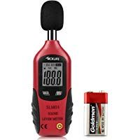 Tacklife SLM01 Medidor de Sonido, Medidor de Ruidos Cl&aacute;sico(40-130dB) para Oficina, Teatro, F&aacute;brica, LCD Pantalla, Precisi&oacute;n de &plusmn;1.5 dB, Bater&iacute;a Incluida de 9V