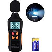 Medidor de Sonido, Tacklife MLM02 Decibel&iacute;metro, 30-130dB, Modo R&aacute;pido/Lento, LCD Retroiluminada, con Linterna, Bater&iacute;a Incluida, Precisi&oacute;n: &plusmn;1.5 dB, Medir Ruido en Casa, Oficina, Teatro, F&aacute;brica