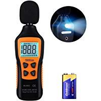 Medidor de Sonido, Tacklife MLM02 Decibel&iacute;metro, 30-130dB, Modo R&aacute;pido/Lento, LCD Retroiluminada, con Linterna, Bater&iacute;a Incluida, Precisi&oacute;n: &plusmn;1.5 dB, Medir Ruido en Casa, Oficina, Teatro, F&aacute;brica