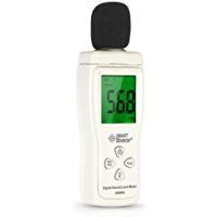 Medidor de Sonido,medidor de decibelios Digital,SMART SENSOR Son&oacute;metro profesional,Tester de ruido ambiental 30-130dB,valor max/min con retroiluminada,indicaci&oacute;n de bater&iacute;a baja