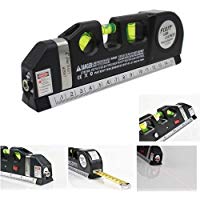 Takestop &reg; triple del nivel de alcohol Nivel l&aacute;ser Pro 4 en 1 metro con la iluminaci&oacute;n de 250 cm de precisi&oacute;n 3 burbujas de bricolaje electr&oacute;nico
