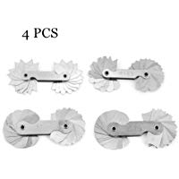 4 unids Radio medidor de filete de acero inoxidable c&oacute;ncavo convexo herramienta de medici&oacute;n R0.3-1.5 / R1-6.5 / R7-14.5 / R15-25