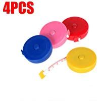 Vikenner 4 Piezas 1.5 m / 60 Pulgadas de Cinta m&eacute;trica Suave y retr&aacute;ctil para Fabricantes de Ropa y sastres - Color Aleatorio