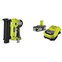 Ryobi R18N18G-0 - Clavadora de alta presi&oacute;n (18 voltios) + RBC18L15 - Pack cargador 1 h + 1 Bater&iacute;a L&iacute;tio-Ion 18V 1,5Ah