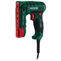 Clavadora/grapadora el&eacute;ctrica Parkside PHET 15 B1, compatible con accesorios est&aacute;ndar cuando necesita recargar clavos y grapas. &Aacute;reas de uso: decoraci&oacute;n, manualidades o hogar. Longitud del cable: 3 m
