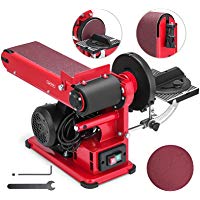 Cueffer 375W Lijadora de Disco y Banda 2800RPM Lijadora Electrica Lijadora de Mesa con Puerto de Extracci&oacute;n de Polvo Electric Belt and Disc