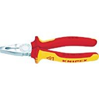 KNIPEX 03 06 180 Alicate universal cromado aislados con fundas en dos componentes, seg&uacute;n norma VDE 180 mm