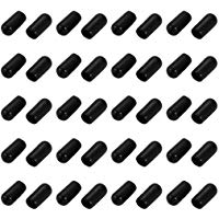 sourcing map sourcing map sourcing map 40Pcs Protector De Rosca Del Tornillo Negro 6mm Di&aacute;metro Interior Final De Vinilo Flexible De Pvc es