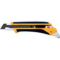 Olfa L5-AL - C&uacute;ter con mango antideslizante, cuchilla de 18 mm, bloqueo autom&aacute;tico y p&uacute;a de metal duro en el mango