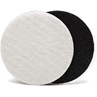 Glass polish - 5 pulgadas (125 mm) de terciopelo respaldo de la almohadilla de fieltro para pulir (paquete de 5 discos) un agarre adicional para el pulido de vidrio, pl&aacute;stico, metal, m&aacute;rmol