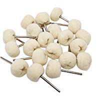 Nipika - Rueda de pulido de algod&oacute;n Dremel para pulir ruedas giratorias (mandril de 3 mm, 20 piezas)
