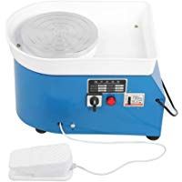 Akozon DIY Arcilla Herramienta M&aacute;quina de Cer&aacute;mica para cer&aacute;mica de trabajo 350W（Cuenca no desmontable, Pedal independiente）