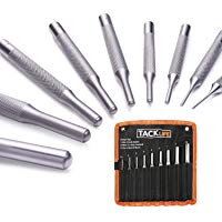 TACKLIFE Juego de Botadores, Profesionales, 9 Piezas, 50 Cromo al Vanadio, Cabezal Esf&eacute;rico, Juego de Herramientas, para Armero, Automotriz, Reparaci&oacute;n de Relojes, Joyer&iacute;a y Artesan&iacute;a, etc - PP01