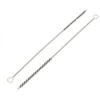 DealMux 27cm de largo de 6 mm Di&aacute;metro de alambre de acero inoxidable Tubo Cepillo de limpieza 2 piezas
