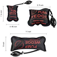 Professional Cerrajer&iacute;a Air Pump Wedge for uPVC Puertas,Bomba de aire para puerta o ventana de coche, para uso universal (M+L+S) (S+M+L Negro)