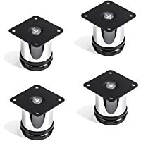 Set de 4 x SO-TECH&reg; Pata de Mueble "JIM" Cromado &Oslash; 50 mm Alto 60 mm Capacidad de Carga muy Alta