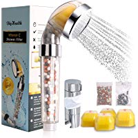DigHealth Cabezal Ducha Filtro con Vitamina C, Ducha de Iones Negativos de Mano Elimina Fl&uacute;or y Cloramina, Ablanda el Agua Dura, Aumenta la Presi&oacute;n del Agua Mientras Ahorra Agua, Instalaci&oacute;n F&aacute;cil