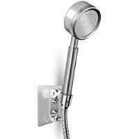 AOKKR Alcachofa de Ducha, Cabezal de Ducha Ducha de Mano de Alta Presi&oacute;n Ducha de Ahorro de Agua con Tope Ducha de Masaje Universal Extra&iacute;ble de Cromo Ducha, Acero Inoxidable