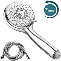Alcachofa de Ducha, Fansteck Cabezal de Ducha de Mano con 1.5M Manguera, Mango Ducha con 7 Modos de Spray de Agua, Alcachofa Ducha Universal de Alta Presi&oacute;n, Ahorro de Agua para Ba&ntilde;o.