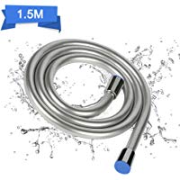 MEIKONG Manguera de Ducha 1,50 m Flexible Manguera Universal G 1/2 Para Todas Las Flexo con Protecci&oacute;n Contra Dobladuras y Apariencia Met&aacute;lica Di&aacute;metro 35 mm Con Conector de Lat&oacute;n Macizo