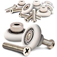 Ruedas Mampara Ducha Rodamientos Mampara Ducha 20mm Rodillos Mampara Ducha A283 Rueda Mampara Ducha Rodamientos Puertas Correderas Rodillos Ducha 8 uds e Tornillos