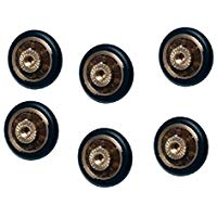Ruedas con rodamientos para repuesto de mampara de ducha corrediza, 6 unidades, 20 mm de di&aacute;metro con tornillo M4. Tornillos incluidos