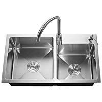 Homelava Fregadero de Dos Seno 304 Acero Inoxidable (80 * 45 cm)
