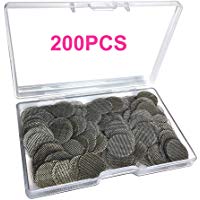 Gebildet 200 Piezas 15mm Filtros de Pipa de Fumar de Acero Inoxidable, Pantallas de Pipas, Filtros de Pantalla de Pipa para Fumar con Caja de Almacenaje (Color Plata)
