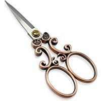 Tykusm DIY r&eacute;tro antique Croix en acier inoxydable Ciseaux de couture (Bronze antique)