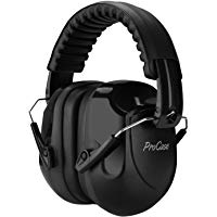 ProCase Orejera Antiruido, Protector Auditivo SNR 34 dB Cancelaci&oacute;n de Ruido Profesional, Casco Insonorizado Protector de O&iacute;do para Campo de Disparo y Temporada de Caza -Negro