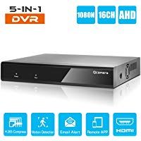 Q-camera 16CH 5M-N/1080N H&iacute;brido Completo de Alta definici&oacute;n AHD/TVI/CVI/Anal&oacute;gico/Onvif IP DVR H.265 CCTV Grabador de Video para la c&aacute;mara del Sistema de vigilancia de Seguridad dom&eacute;stica (SIN HDD)