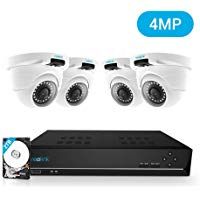 Reolink 4MP 8CH PoE Kit de Sistema de Videovigilancia, con 4X 4MP C&aacute;maras IP Exterior Interior y 8CH NVR con 2TB HDD, Impermeable para Hogar y Negocio RLK8-420D4-4MP