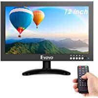 EYOYO Monitor de color CCTV HDMI 12 pulgadas Pantalla LCD de seguridad de v&iacute;deo y audio Entrada AV USB con altavoz (12'' 1024x768)