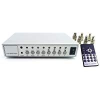 Podofo Splitter divisor de v&iacute;deo HD CCTV Caja de metal en color con 6 adaptadores BNC Sistema de Procesado de C&aacute;maras de Vigilancia