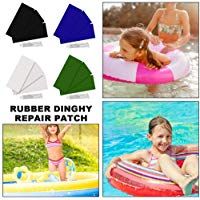 iFlymisi Kit Di Riparazione per Piscina, Pegamento para reparaci&oacute;n de Botes de Goma, Pasta de Parche para el Anillo de nataci&oacute;n (Blanco, 30 ml, 3 Piezas + 1 Botella de Pegamento)