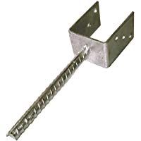 Soporte poste U, anclaje hormig&oacute;n, 91 mm