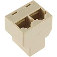 InisIE 1 Hembra a Hembra 2 RJ-45 LAN Ethernet Splitter Adaptador de Red Conector PC Tres Socket