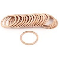 Arandela de cobre de drenaje de aceite de empaquetadora 20Pcs 24mmx30mmx1.5mm